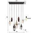 Luster 76-92 Cocoon 4+3L Multicolour Glass