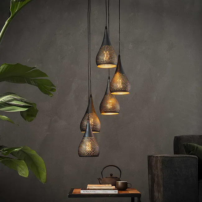 Luster 80-94 5 x Ø15cm industry cone - PRODUKT JE SKLADOM U NÁS - 1Ks