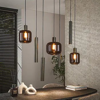 Luster 84-31 Bronza 4+3L Brown Glass