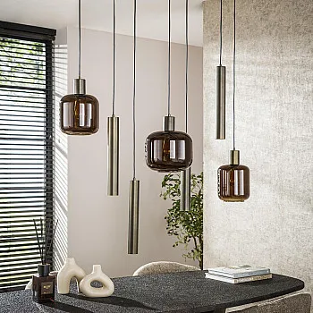 Luster 84-31 Bronza 4+3L Brown Glass