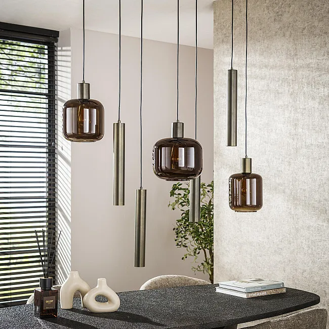 Luster 84-31 Bronza 4+3L Brown Glass