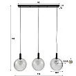 Luster 84-43 Bubble 3L Frosted Grey Glass