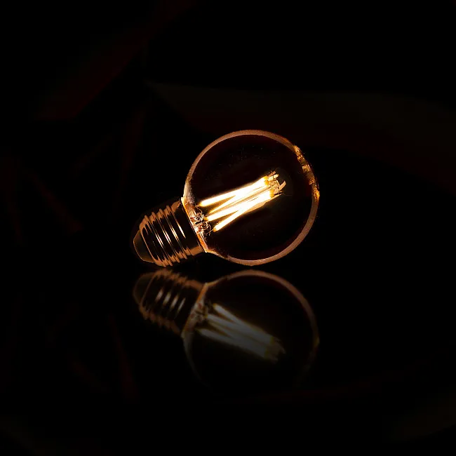 Filament LED žiarovka 84-64 Ø6cm Amber glass