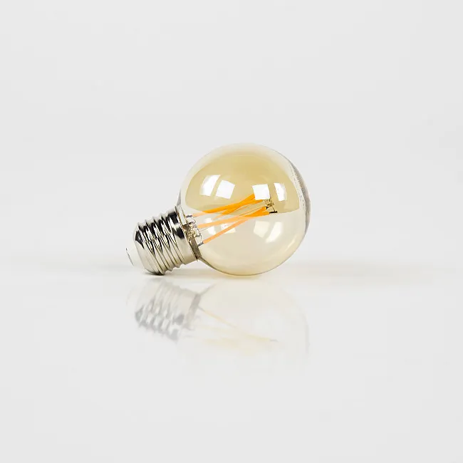 Filament LED žiarovka 84-64 Ø6cm Amber glass