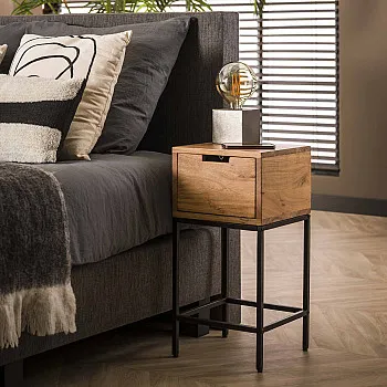 Nočný stolík 21-08 Flat Drevo Acacia