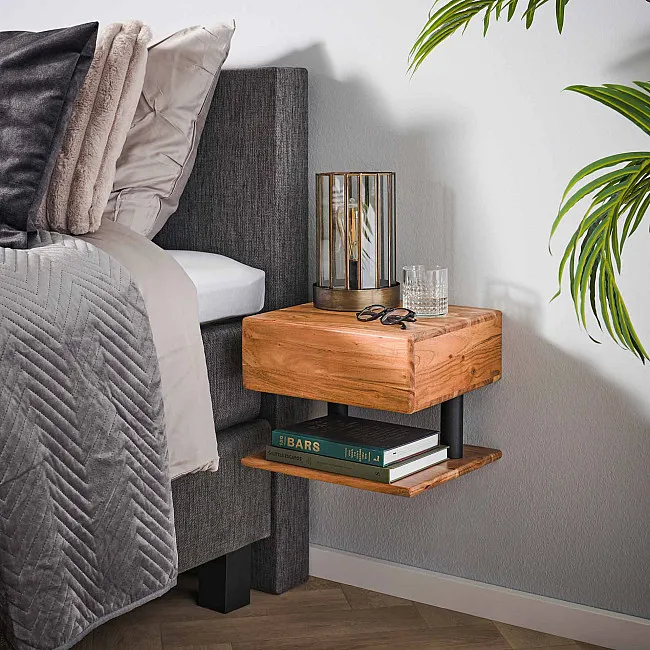 Nočný stolík 22-97 Shelve Drevo Acacia