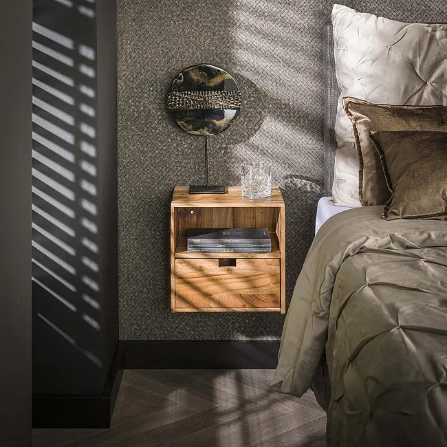 Nočný stolík 23-07 Flat Drevo Acacia 2-Set