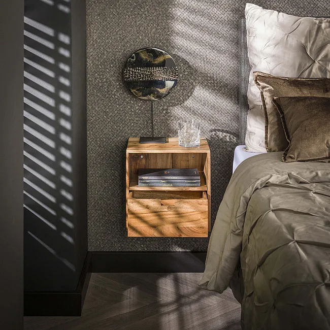 Nočný stolík 23-07 Flat Drevo Acacia 2-Set