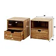 Nočný stolík 23-07 Flat Drevo Acacia 2-Set