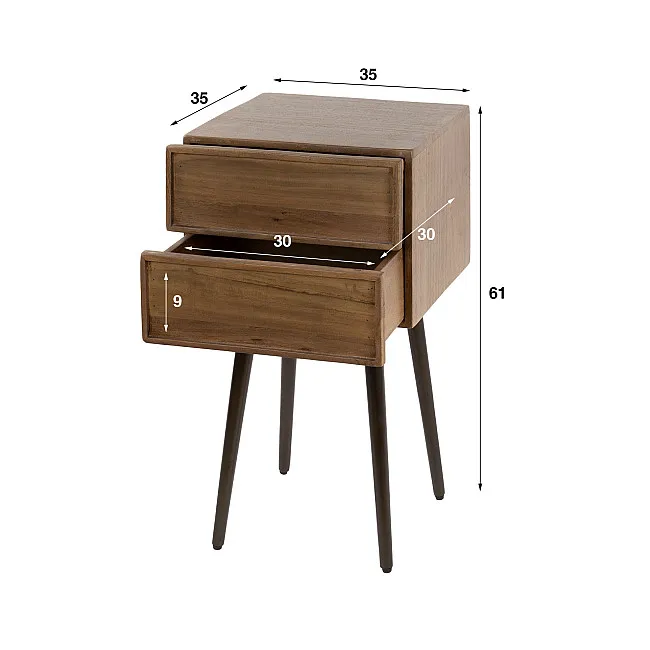 Nočný stolík 30-06 Frame Drevo Acacia