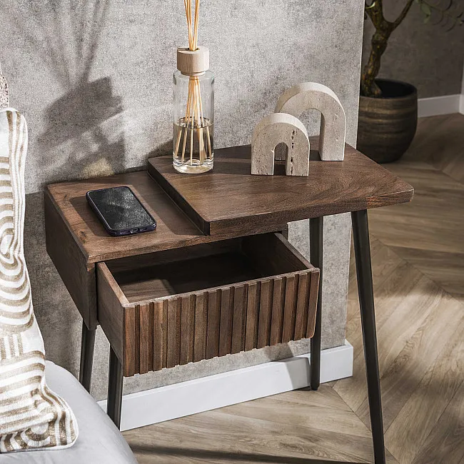 Nočný stolík 30-15 Carve Drevo Acacia - Pravý