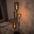 Stojaca lampa Serene 3L Brown Glass