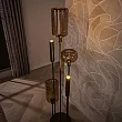 Stojaca lampa Serene 3L Brown Glass