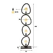 Stojaca lampa 70-07 Pebble 4L