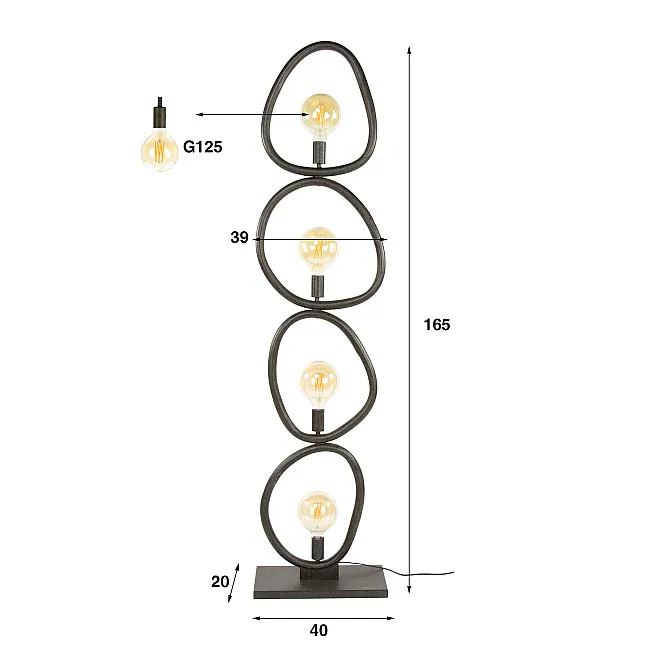 Stojaca lampa 70-07 Pebble 4L