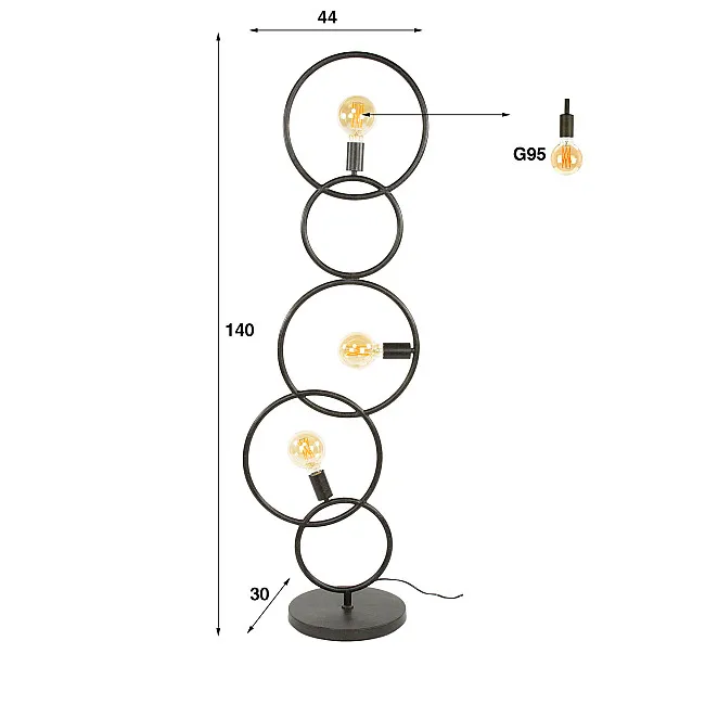 Stojaca lampa 70-20 Loop 3L