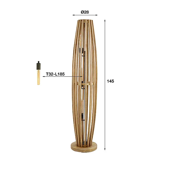 Stojaca lampa 70-52 Orbit 3L Drevo Mango
