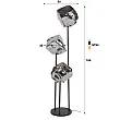 Stojaca lampa 72-26 Rock 3L Chrome glass