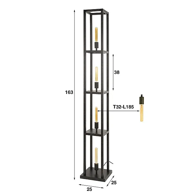 Stojaca lampa 73-14 Quadra 4L