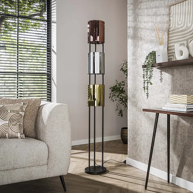 Stojaca lampa 73-45 Lucente 3L Multicolour Glass