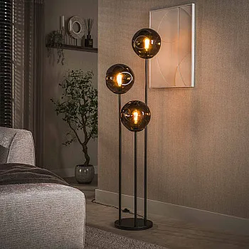 Stojaca lampa 74-50A Stellar 3L Brown Glass