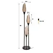 Stojaca lampa 76-90F Cocoon 3L Brown frosted glass