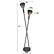 Stojaca lampa 77-19 Wings 2L Multicolour Glass