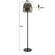 Stojaca lampa 80-13 Drift 1L Smoke Grey Glass