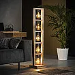 Stojaca lampa 82-55 Wooden Acacia frame