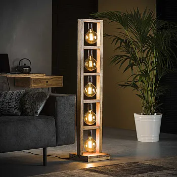 Stojaca lampa 82-55 Wooden Acacia frame