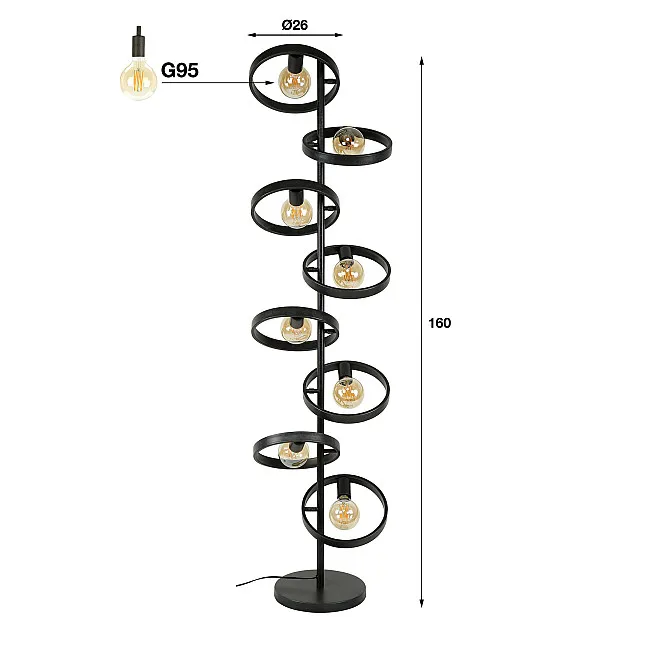 Stojaca lampa 84-02 8L Hover