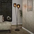 Stojaca lampa 84-30 Bronza 2L Brown Glass