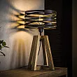 Stolová lampa 76-71 Twist 1L Drevo Mango